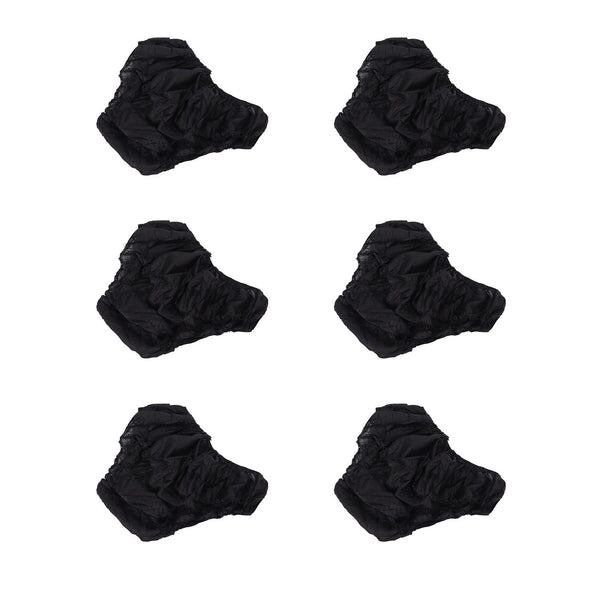 FILFEEL 50pcs Disposable Underwear, Portable Travel Underwear Disposable Panties for Outdoor Tourism Hotel Travel SPA Salon (Black) Free Size