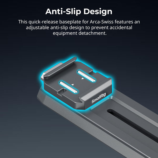 SMALLRIG Quick Release Plate Adapter for Manfrotto for DJI RS 2 / RSC 2 / RS3 / RS 3 Pro/RS 4 / RS 4 Pro, with Quick Release Plate for Arca-Swiss, HawkLock H38-4638