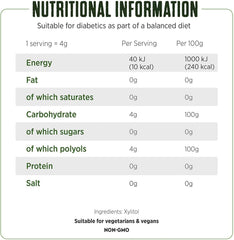Pure Via Xylitol 1kg - Plant Based, Vegan and Keto Friendly Sugar Alternative - Single Pack