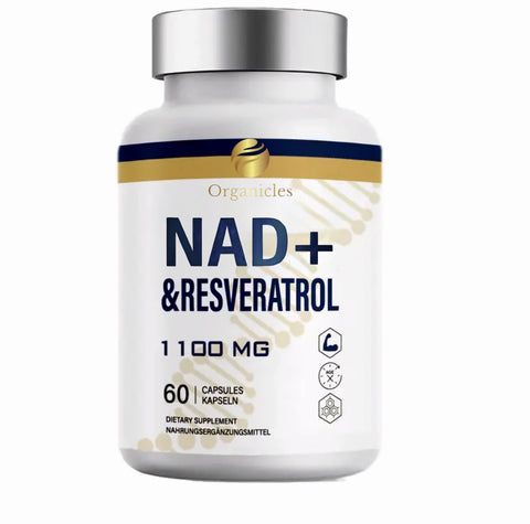 NAD+ Trans-Resveratrol Supplement 1100mg with Black Pepper Extract - Cellular Energy Booster - (60 Count (Pack of 1))