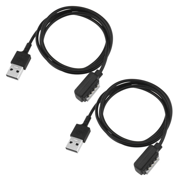 Create idea 2PCS 1m Magnetic Connector USB Charging Cable Compatible with Suunto 9 Spartan EON Core Ultra HR 9 Bar D5 Smart Watch - Black