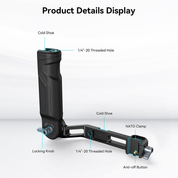 SMALLRIG Plastic Lightweight Adjustable Handle Sling Handgrip ONLY for DJI RS 3 mini/ 4 Mini Gimbal Handheld Stabilizer, with Quick Release NATO Clamp - 4197B