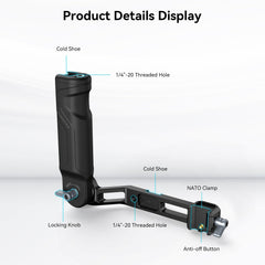 SMALLRIG Plastic Lightweight Adjustable Handle Sling Handgrip ONLY for DJI RS 3 mini/ 4 Mini Gimbal Handheld Stabilizer, with Quick Release NATO Clamp - 4197B