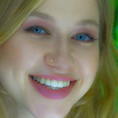 Thin 14k Gold Filled Tiny Nose Ring Hoop - 2 mm White Opal piercing Nose Hoop - 24 gauge very Thin Nose Hoop Tiny Piercings Nose Rings hoop - Opal nose rings