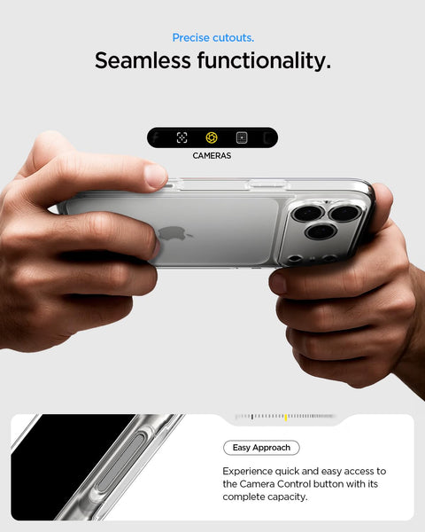 Spigen Ultra Hybrid Phone Case Compatible with iPhone 17 Pro Max [Anti-Yellowing] [Military-Grade Drop Protection] - Crystal Clear