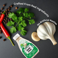 Zero Calorie Flavour Sauces – Garlic & Herb and Sweet Chilli Mayo – Fat Free, Sugar Free, Vegan Friendly, Gluten Free – 425ml Bottles (2-Pack)