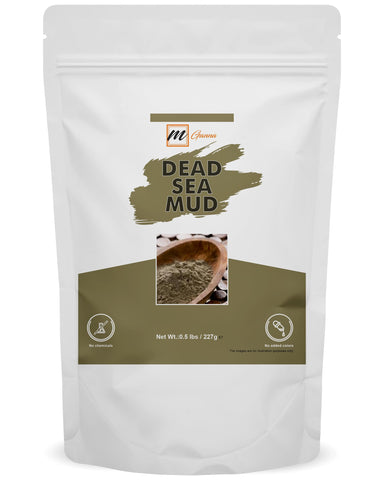 mGanna 100% Natural Dead Sea Mud Clay Powder 0.5 lbs / 227 g for Skin firming, Creams, Face Masks, Scrubs and Soap Making