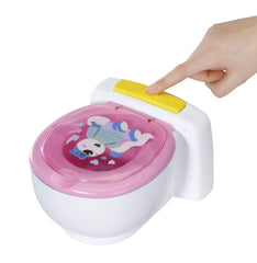 BABY born Bath Poo-Poo Toilet - Real Sound Effects - For Small Hands - Rainbow Glitter Poo - 43 cm - Ages 3 & Up