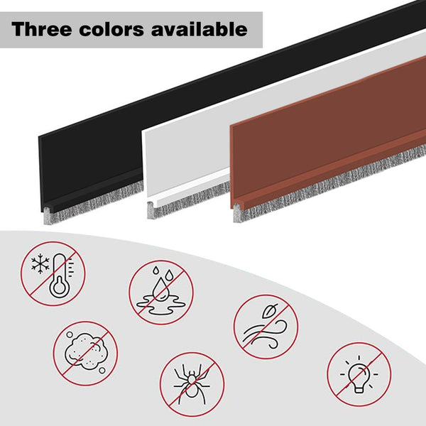 Cotensta 100cm Door Draught Excluder, Door Seal for Protection from Sound, Cold, Moisture and Insects Silicone, Brush Seal for Doors (White, 100cm)
