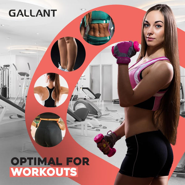 Gallant Neoprene Weights Dumbbells Set with Stand - Hex Dumbbell Hand Weights for Women & Men - Free Weights Set For Home Gym Fitness Pilates Training Exercise 10KG (1kg, 1.5kg, 2.5kg Pair)