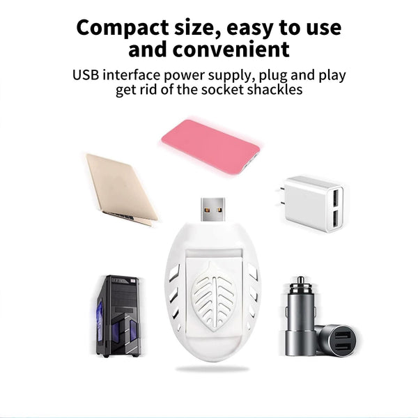 USB Mosquito Killer Electric Plug In, Bug Zapper & Insect Repellent Plug In Device with 30 Repellent Tab/lets, Portable Safety Summer Sleep Insect repellent,Mosquito Repeller for Indoor Outdoor (2PCS)