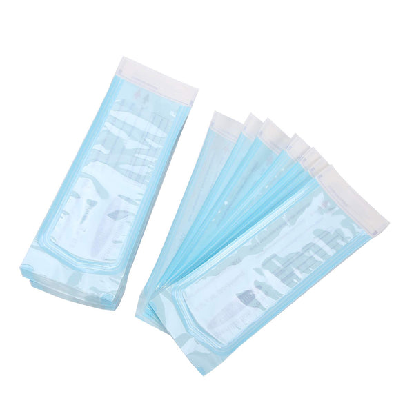 200pcs Self Sealing Cleaning Pouch, 90x 260mm Sterilisation Pouches Disposable Self Sealing Cleaning Pouch Oral Supply Cleaning for Dental Materials