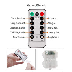 Lezonic [2 Pack] Fairy Lights, 120LEDs 13M 8 Modes String Lights Battery Operated, Indoor/Outdoor with Remote Timer for Bedroom, Party, Wedding, Christmas Decorations(Warm White)