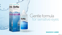 ReNu Multi-Purpose Contact Lens Solution 240 Ml - For Soft Contact Lenses Comfortable Wear, Gentle On Sensitive Eyes, Clean, Disinfect, Rinse, Lubricate And Store Your Lenses, Lens Case Included