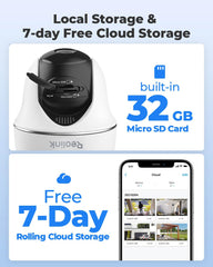 Reolink 4G LTE Cellular Outdoor Security Camera + 32GB SD Card, No WiFi Security Camera Outdoor Wireless Go PT Plus+Solar Panel, 3K HD Color Night Vision, Person/Vehicle/Animal Detection, 2-Way Audio