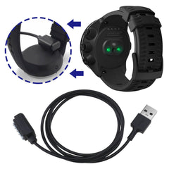 Create idea 2PCS 1m Magnetic Connector USB Charging Cable Compatible with Suunto 9 Spartan EON Core Ultra HR 9 Bar D5 Smart Watch - Black