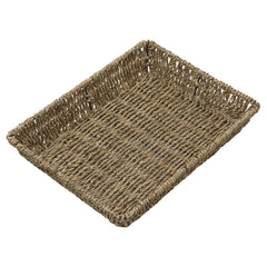 JVL Seagrass Rectangular Storage Tray, 33 x 25 x 6 cm