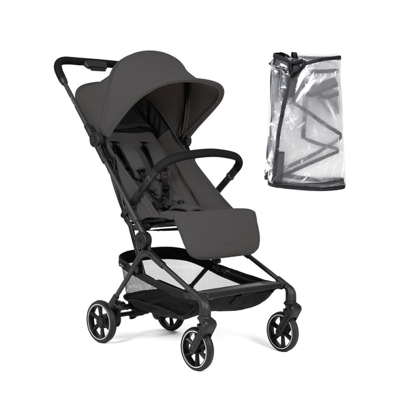 Hauck Lite N Care, Dark Anthracite - Cabin Approved, Ultra Light Carbon Fibre Pushchair (5.5 kg), Compact City & Travel Stroller with Carry Strap, One-Hand Fold, Fully Reclining from Birth to 22 kg
