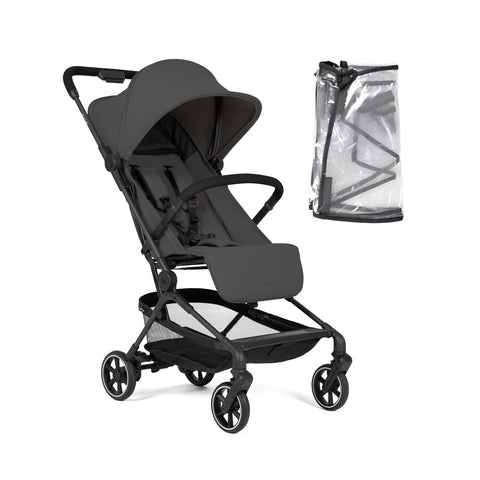 Hauck Lite N Care, Dark Anthracite - Cabin Approved, Ultra Light Carbon Fibre Pushchair (5.5 kg), Compact City & Travel Stroller with Carry Strap, One-Hand Fold, Fully Reclining from Birth to 22 kg