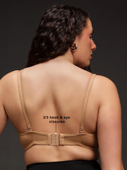 Clovia Ladies Cotton Padded Non-Wired T-Shirt Bra Beige, beige, 34C