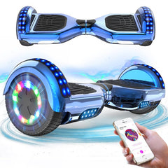 RCB Hoverboards for Kids and Adults 6.5 inch, Hoverboards with Bluetooth - Speaker - Colorful LED Lights, Hover Board Gift for Kids and Teenager