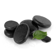 Hot Stones for Massage, 6 Pcs Hot Basalt Stone Massage Hot Rock Stones Set (2.36x3.15in), Heat Stones for Professional or Home Spa, Relaxing, Healing, Pain Relief