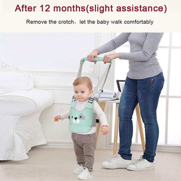 Vicloon Baby Walking Harness, Safe Walking Belt, Hand-Held Baby Walker, Removable, Adjustable Walking Harness, Breathable Handheld Baby Walker Toddler Walking Assistant - Green Puppy
