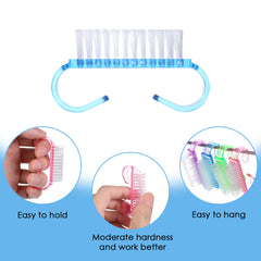 20 Pieces Nail Brushes Handle Nail Cleaning Brush Plastic Scrubbing Brushes, Fingernail Cleaning Brushes Scrub Cleaner for Toes and Nails