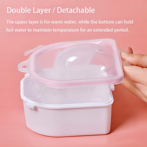 2 Pieces Nail Soaking Bowl Nail Spa Bowl Nail Art Remover Soak Soaker Treatment Bowl Used for Manicure Spa Tool Tools used to hold hands(Pink)
