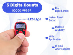 Anlising 8PCS Digital Finger Counter, Tally Counter Ring,LCD Tally Counter,Finger Digital Tally Lap Counter,Finger Digital Tally Lap Counter,Tasbeeh Handheld Mini Display,for Prayer Sports Golf(Color)