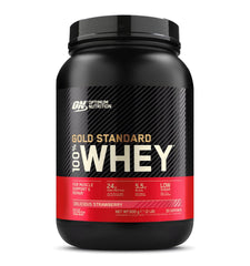 Optimum Nutrition 100 Percent Whey Gold Standard Sports Supplements, 907 g, Delicious Strawberry