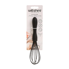 Wiltshire Silicone Whisk, Egg Whisk, Baking & Whipping Balloon Whisk, Heat-Resistant Utensil, Non-Stick, Non-Scratch, Midnight Black, 21x5x5cm