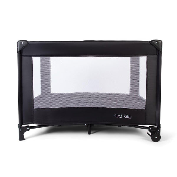 Red Kite Black Sleep Tight Travel Cot, Black