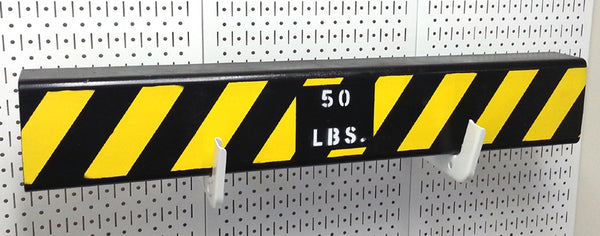 Wall Control Heavy Duty Pegboard Hook Slotted Hook Pair - White (10-HD-012 W)