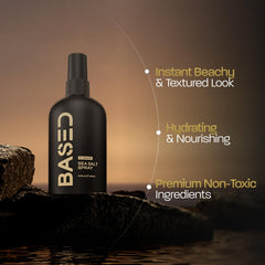 Sea Salt Spray - Natural Sea Salt Finish Hair Spray, Volumises and Texturizes, Infused with Algae and Vitamin B5, Lightweight and Non-Greasy, Parabens, Sulfates, Phthalate Free, 192g