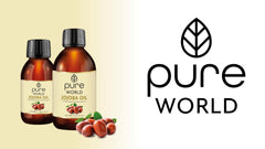 Pure World Natural Jojoba Oil 100% Pure and Undiluted 1 Litre 1000ml. Cold and Freshly Pressed Premium Quality Jojoba Oil – Skin, Nails, Body and Face, Vegan