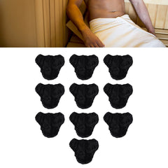 Jonlaki Men's Disposable Underwear - 10pcs Incontinence Briefs for Travel, Spa, Sauna & Salon - Soft, Breathable Black