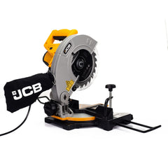 JCB 210mm Mitre Saw with Laser Guide, 4 Cut Settings & Dust Collection Feature, 45 Degrees, 5500rpm, Soft Grip Handle, 3 Year Warranty