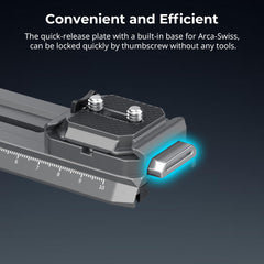 SMALLRIG Quick Release Plate Adapter for Manfrotto for DJI RS 2 / RSC 2 / RS3 / RS 3 Pro/RS 4 / RS 4 Pro, with Quick Release Plate for Arca-Swiss, HawkLock H38-4638