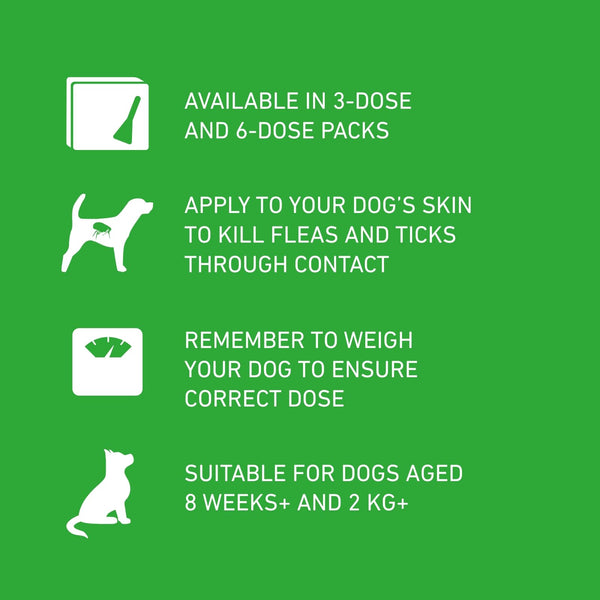 FRONTLINE Plus Flea & Tick Treatment for Large Dogs - 3 Pipettes