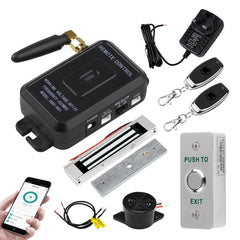 ReaIOKbii Tuya Complete Access Control System Kit, 433MHz Remote Controller Door Opener, 180kg Magnetic Lock, 30m Remote Transmitters