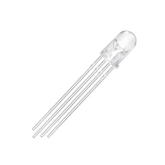 Chanzon 100 pcs 5mm RGB LED Diode Lights Tricolor (Multicolor Red Green Blue 4 pin Common Anode Clear DC 20mA/Color) Super Bright Lighting Bulb Lamps Electronics Components Light Emitting Diodes