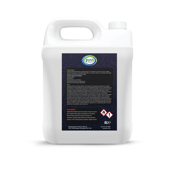 Isopropyl Alcohol 99.9% Pure | Lab Grade IPA | Isopropanol 5L | Rubbing Alcohol for Cleaning and Disinfecting | Solvent for Electronics, Windows, Glass, Appliances, and More