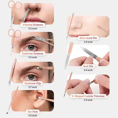 SAMSIDD Manicure Set, Pedicure Kit, Nail Clippers, Professional Grooming Kit, Nail Tools 32 in 1 with Luxurious Travel Case for Men and Women 2024 Upgraded Version (Pink)