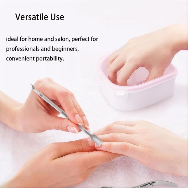 2 Pieces Nail Soaking Bowl Nail Spa Bowl Nail Art Remover Soak Soaker Treatment Bowl Used for Manicure Spa Tool Tools used to hold hands(Pink)