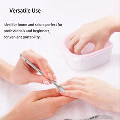 2 Pieces Nail Soaking Bowl Nail Spa Bowl Nail Art Remover Soak Soaker Treatment Bowl Used for Manicure Spa Tool Tools used to hold hands(Pink)