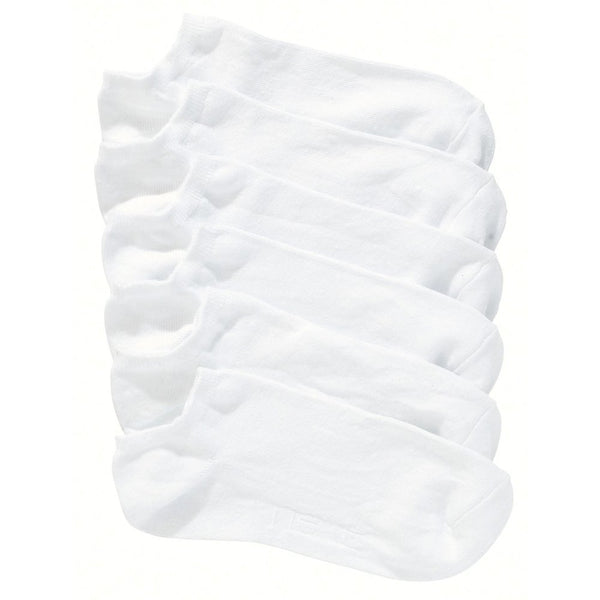 Britwear 6 x Ladies Short Trainer Sport Socks (Cotton Blend) Colour:White Shoe Size:UK 4-6