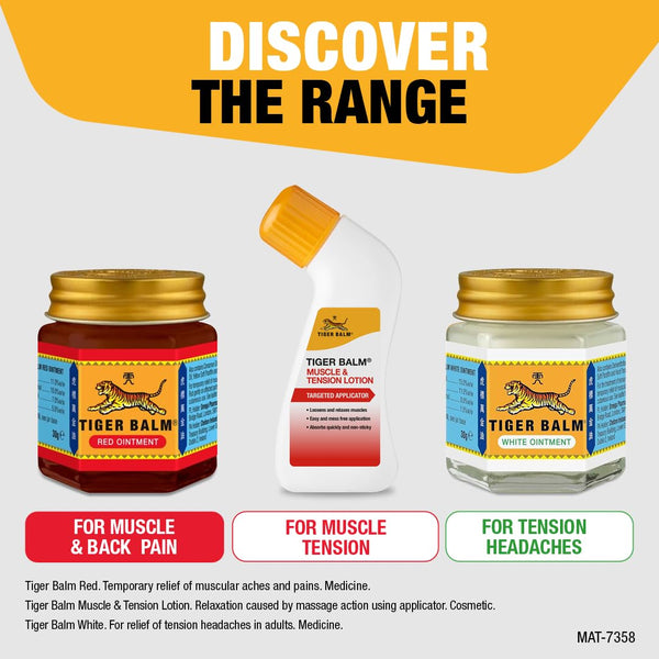 Tiger Balm Red Ointment (30g), Effective Herbal Pain Relief, for Muscle & Back Pain