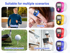 Anlising 8PCS Digital Finger Counter, Tally Counter Ring,LCD Tally Counter,Finger Digital Tally Lap Counter,Finger Digital Tally Lap Counter,Tasbeeh Handheld Mini Display,for Prayer Sports Golf(Color)