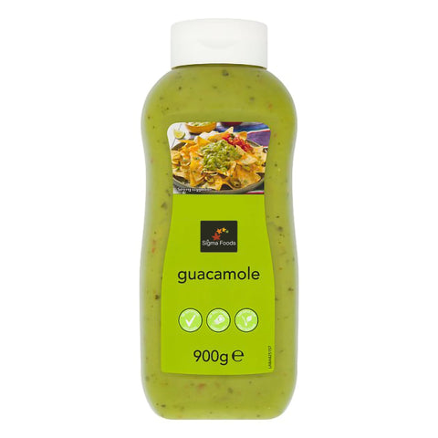 Sixsigma Foods Guacamole 900g - Perfect for Nachos, Tacos, Sandwiches & Salads Fresh, Creamy & Flavorful Avocado Dip, Smooth Texture, Zesty Taste For Snacks & Everyday Meals (Case of 1)